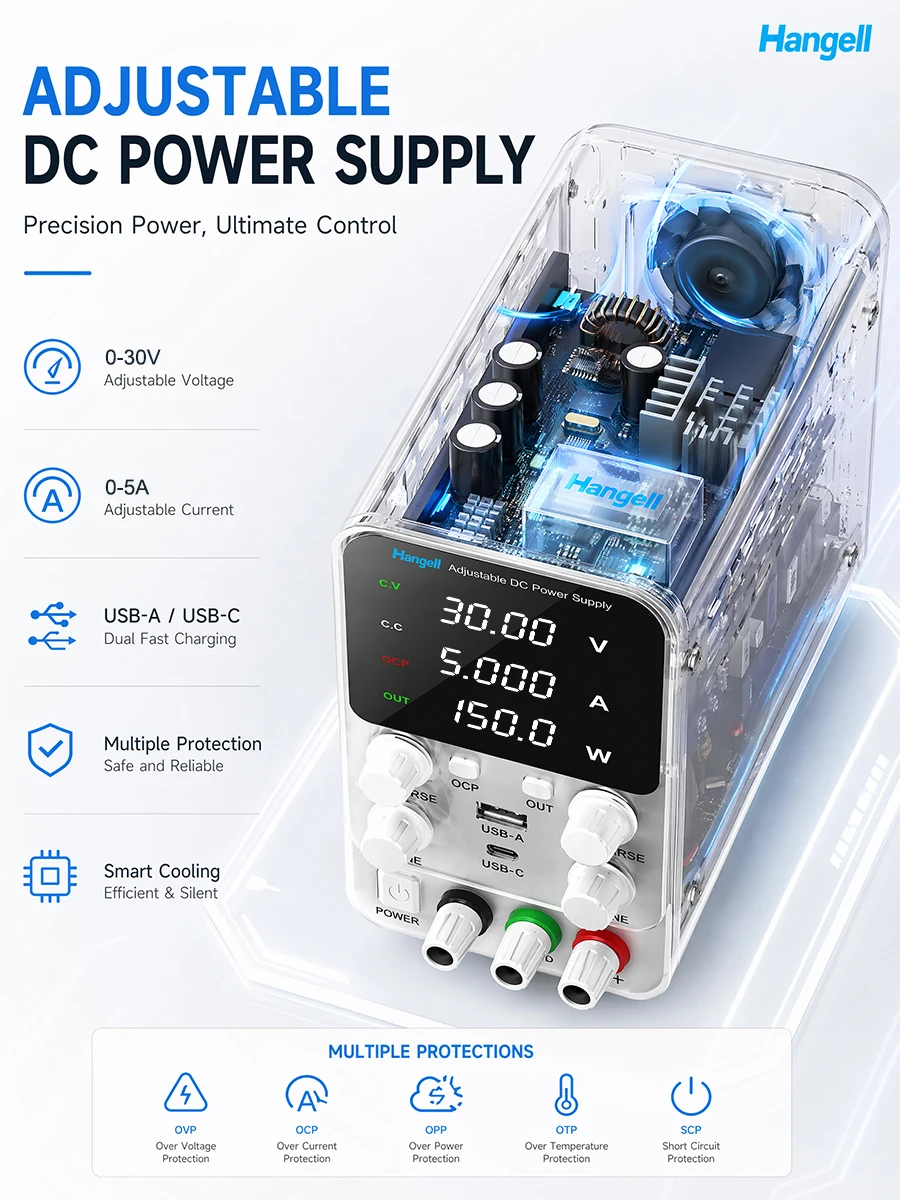 DC Laboratory Power Supply Adjustable Bench Lab Power Supply 30V10A 60V5A 120V3A Variable Voltage Current Stabilizer Regulator - view 4