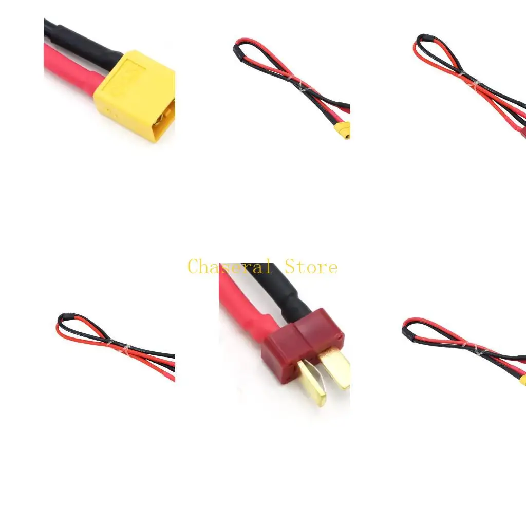 E7CE Remote Control Aircraft 14AWG Power Cable XT60/T Battery Connector Adapter