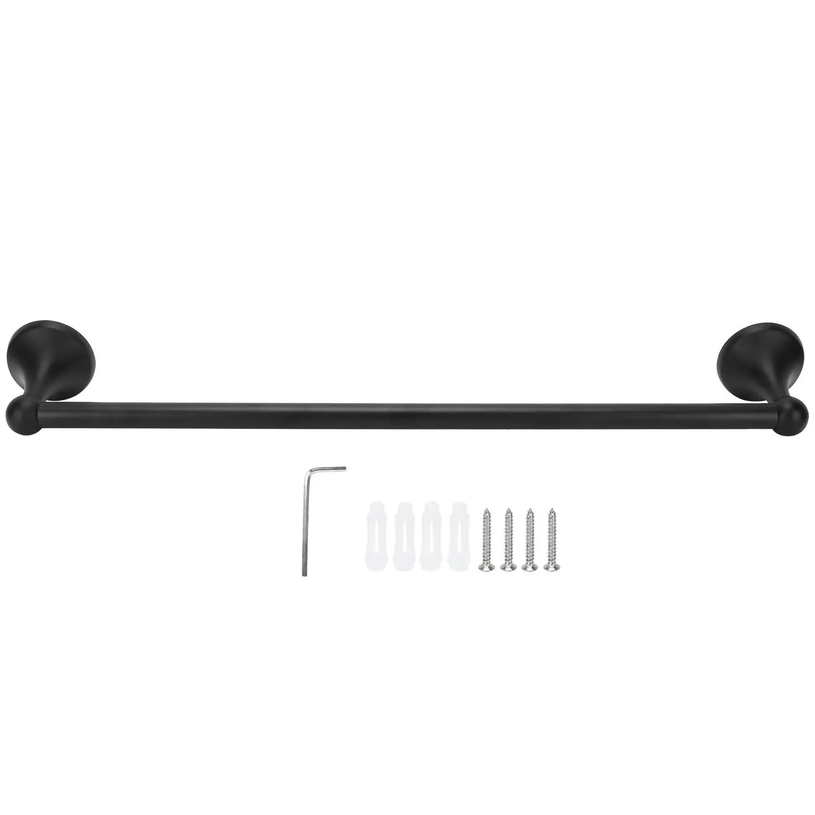 50cm Stainless Steel & Zinc Alloy Wall-Mounted Towel Rack - Bathroom Accessory for home & Toilet