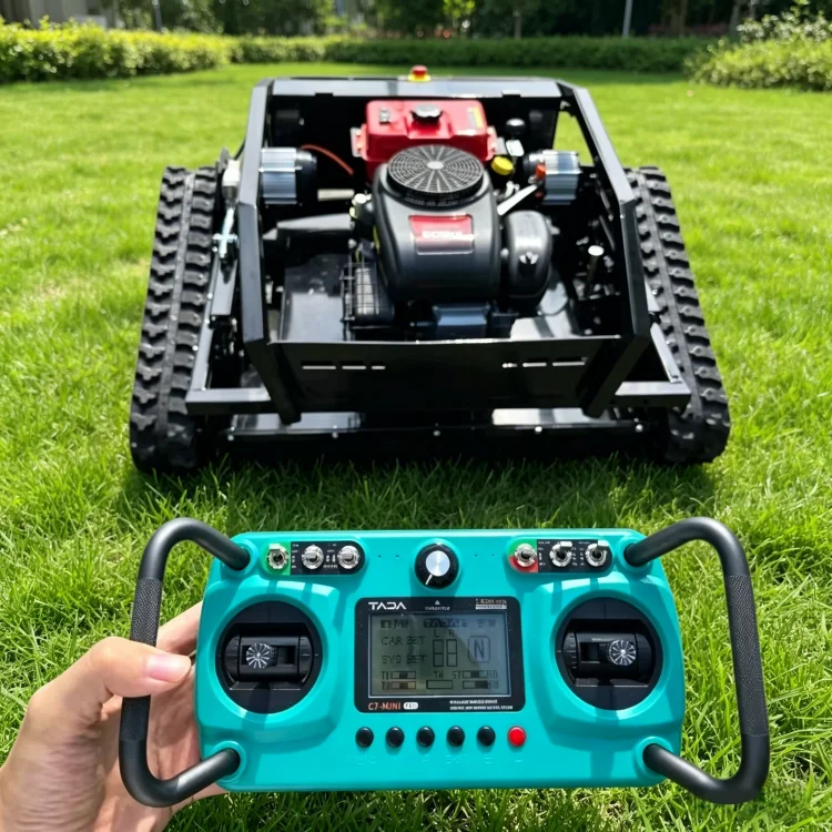 SDLOT Remote Control Lawn Mower 80cm 100cm CE EPA EURO5 Crawler Grass Cutter Garden Farm Machine