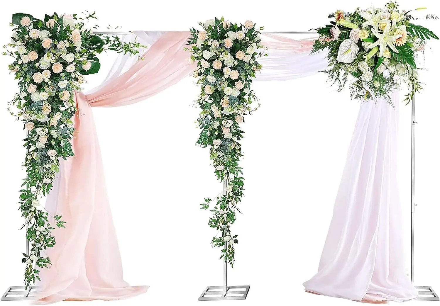 

Wedding Arches for Ceremony, Telescopic Backdrop Stand Pipe Kit, Photographic Studio Photo Backgrounds Stand for Wedding Party