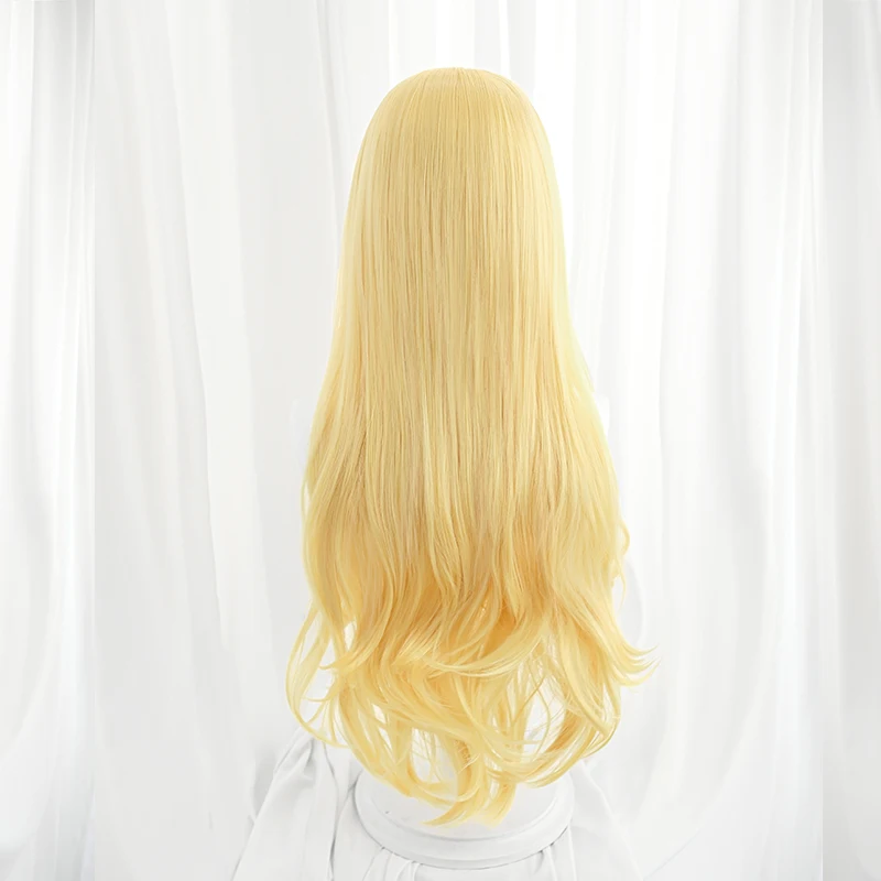 ROLECOS Game LOL Lovestruck Lux Cosplay Wig 85cm Yellow Women Cosplay Wigs Heat Resistant Synthetic Hair