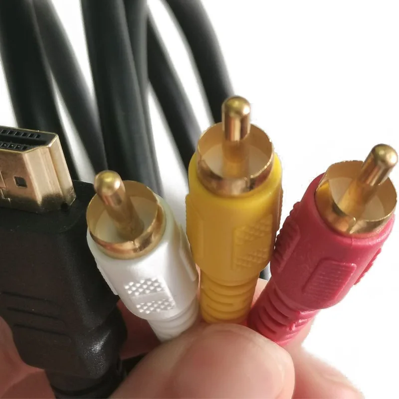 High Definition Hdmi To 3rcaAV Cable Lotus Cable Plug One Point Three Red White Yellow To AV Cable Audio & Video Cable Three