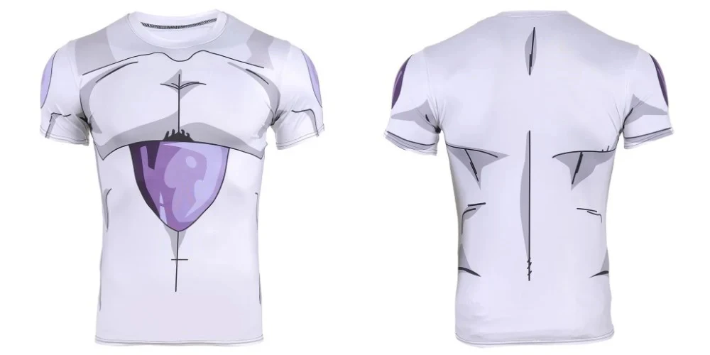 Dragon Ball Vegeta Saiyan Armor Kompressions-T-Shirt, Anime Cosplay Workout-T-Shirt für Männer, Frauen, Kinder, schnell trocknendes Fitness-Sport-Top – Detail 9