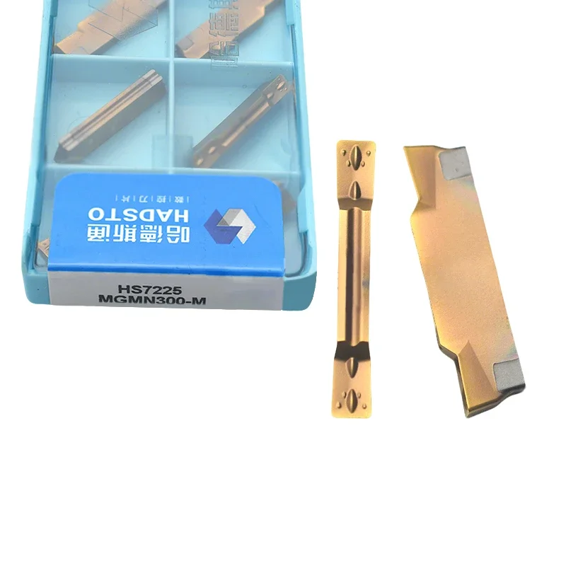 10pcs HADSTO Original Carbide Grooving Inserts MGMN150 200 250 300 400 500 600 G T M HS6115 CNC Cutting Blades