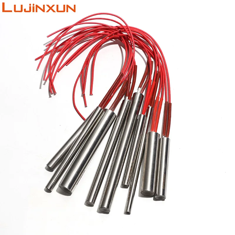 LUJINXUN 220V Cartridge Heater Element Cylindrical 6-10mm Tubular Heat Rod Single-End Heating Pipe 6x200mm 8x50mm 5pcs/lots