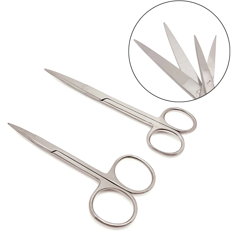 Resistant Stainless Steel Scissors, 2 Pieces, Right Tip, Suture Withdrawal for Dentals Clinic Surgery Tools