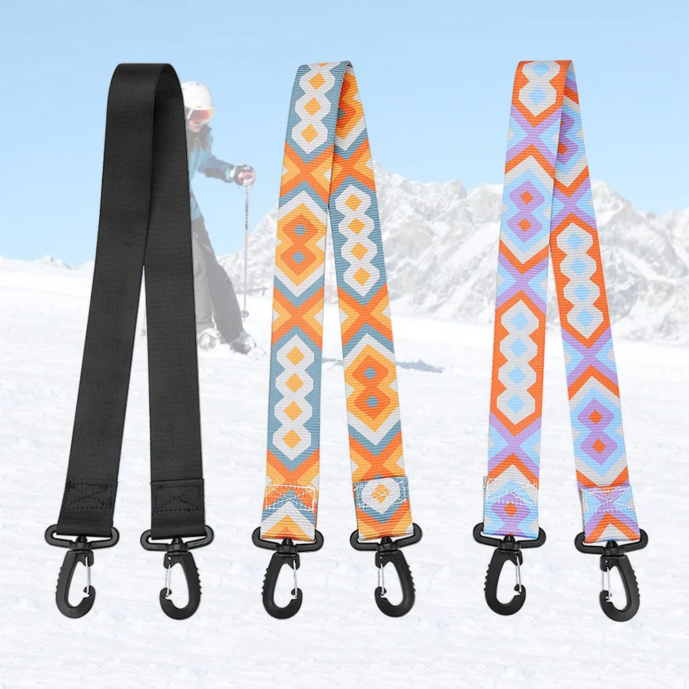 

73cm Handle Fastener Straps Thickened Ski Roller Handle Straps Portable Fixing Protect with Hook for Men Women Skiing Equipment