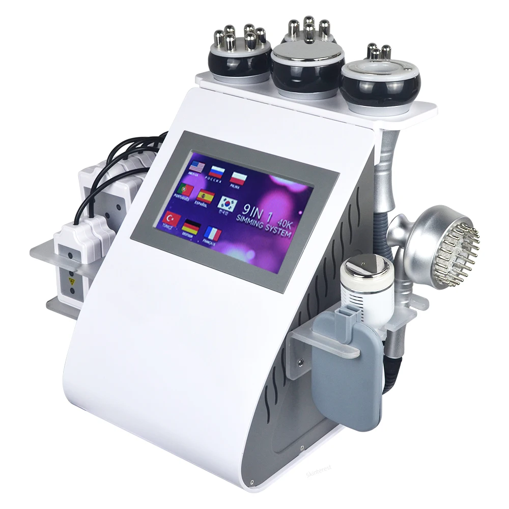 Máquina de cavitación y radiofrecuencia ultrasónica 40K: modelado corporal 9 en 1, láser Lipo, estiramiento de la piel |   Envío rápido desde México