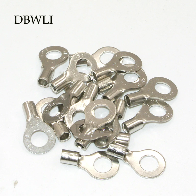 1000 Pcs RNB1.25-4 RNB1.25-3.2 RNB1.25-5 RNB1.25-6 Non Insualted Ring Crimp Terminals Wire Tips Connector for AWG 22-16