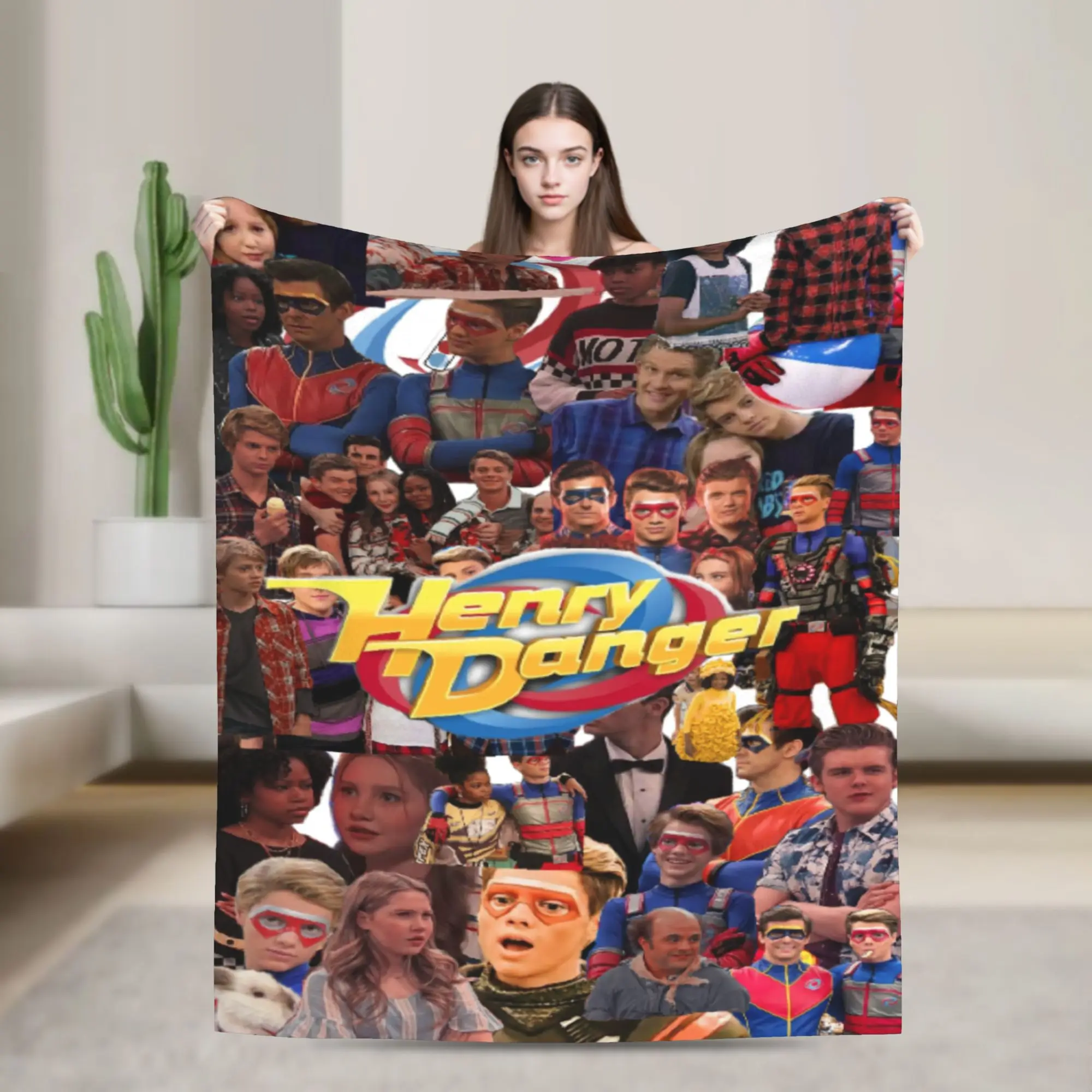 Captain Henry And Kid Danger  Blanket Flannel  Multifunction Super Soft Throw Blanket for Bedroom Plush Thin Quilt