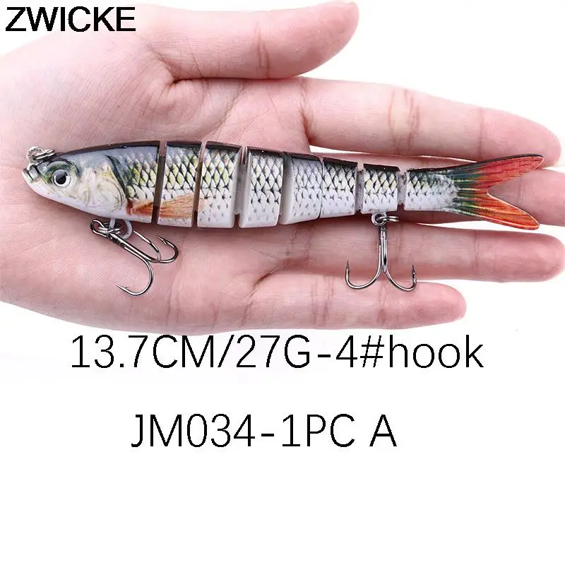 13.7cm 27g Sinking Wobblers Fishing Lures Jointed Crankbait Swimbait 8 Segment Hard Artificial Bait For Fishing Tackle Lure