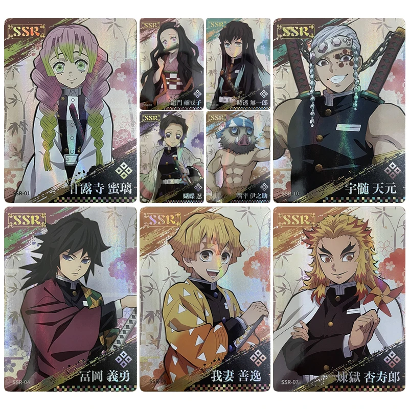 

Anime Demon Slayer Kanroji Mitsuri Kochou Shinobu Kamado Tanjirou Collectible Cards Christmas Birthday Gifts Children's Toys
