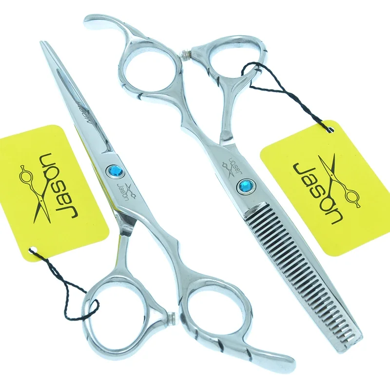 Jason 5.5/6 inch Salon Hairdressing Scissors Professional Barber Cutting Shears Thinning Scissors HairCut Styling Tools A0036D