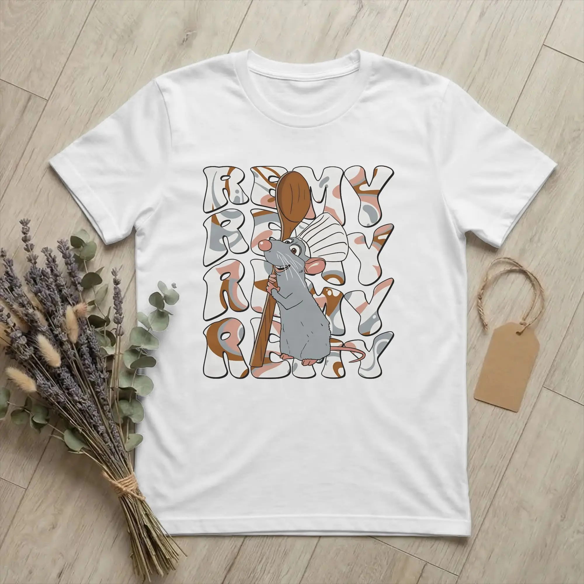 Chef Remy  T Shirts for Men Women Cotton Vintage T-Shirt Crew Neck Ratatouilles Tee Shirt Short Sleeve Clothes 4XL 5XL