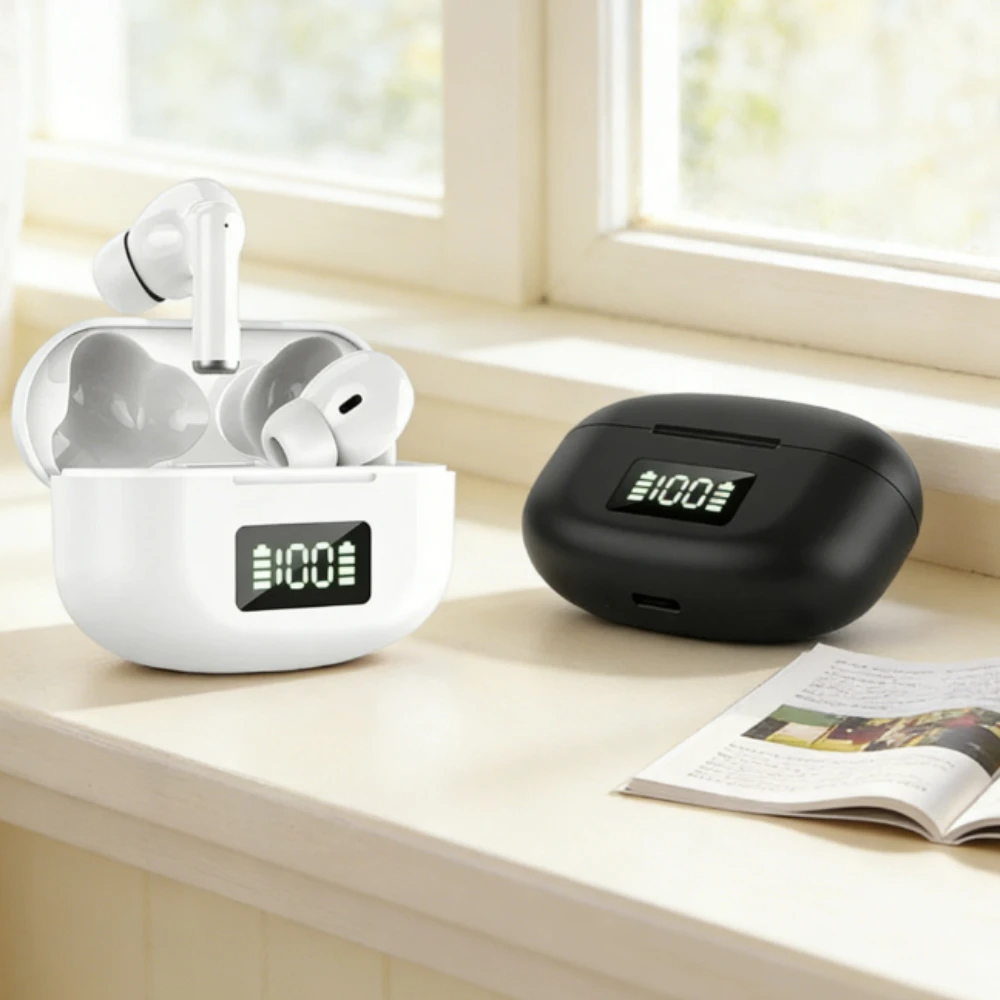 New Wireless Bluetooth Headset Digital Display Headset Touch Control Noise Cancelling Earbuds Ultra Long Life For all smartphone