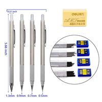 Full Metal Mechanical Pencil 0.3mm/0.5mm/0.7mm/0.9mm High Quality HB/2B Automatic Pencils Writing School Pencils Office Supplies