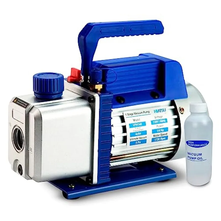 

Vacuum Pump for AC System - HVAC Vacuum Pump - 1/ HP Automotive AC Vacuum Pump - 1V/60Hz Air Conditioning Vacuum Pumps Mini Spl