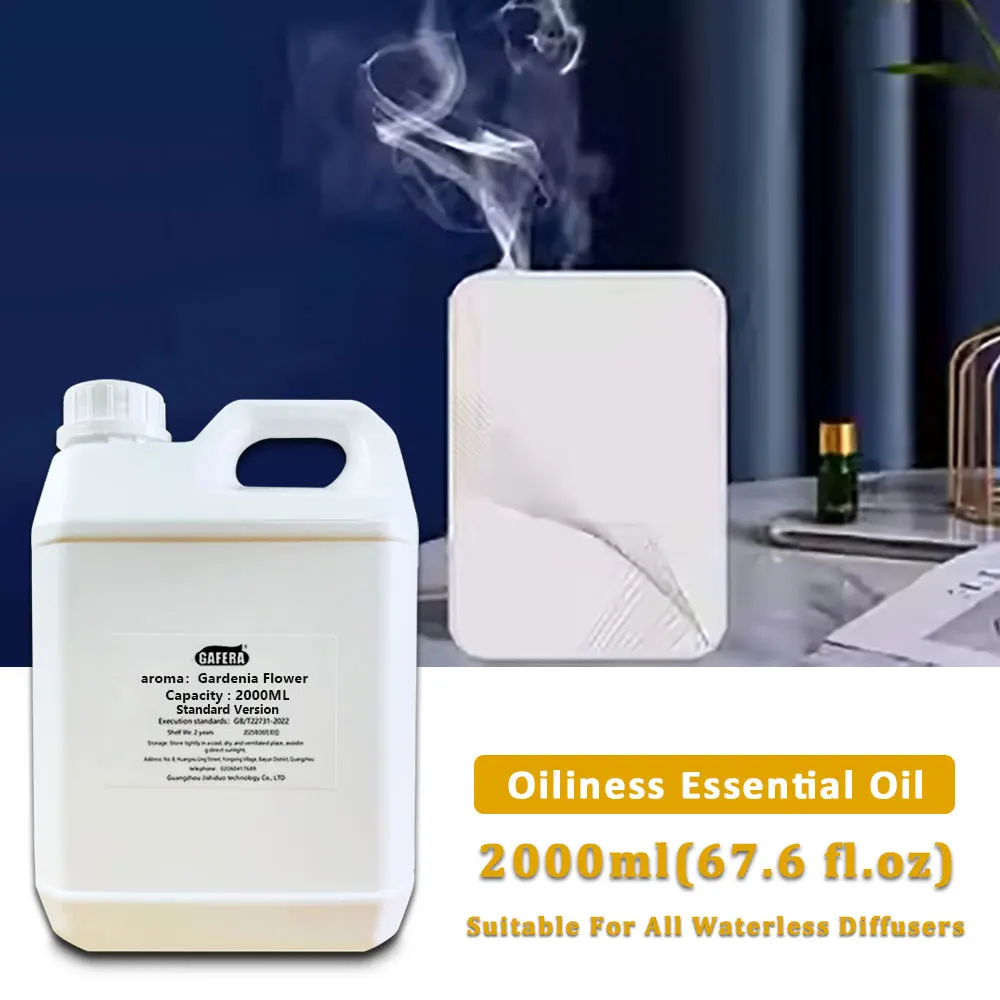 GAFERA 2000ml (67.6 fl.oz) Gardenia Essential Oils - For All Waterless Diffuser, Fragrance Machine Replenish Aromatherapy Oil