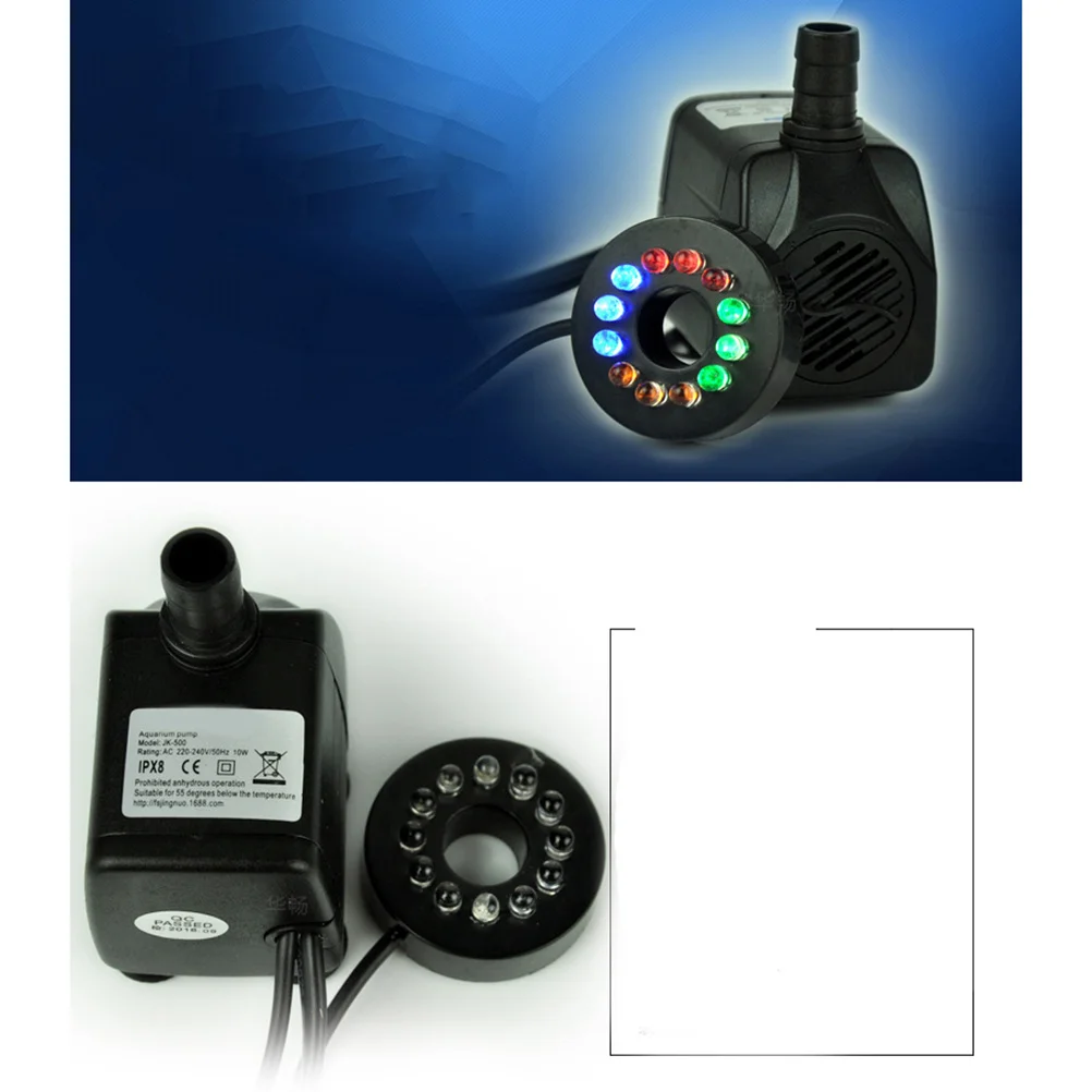 

Adjustable Flow 3W 25W Submersible Water Pump with LED Light for Fountains Ponds Aquarium Fish Tank Decor