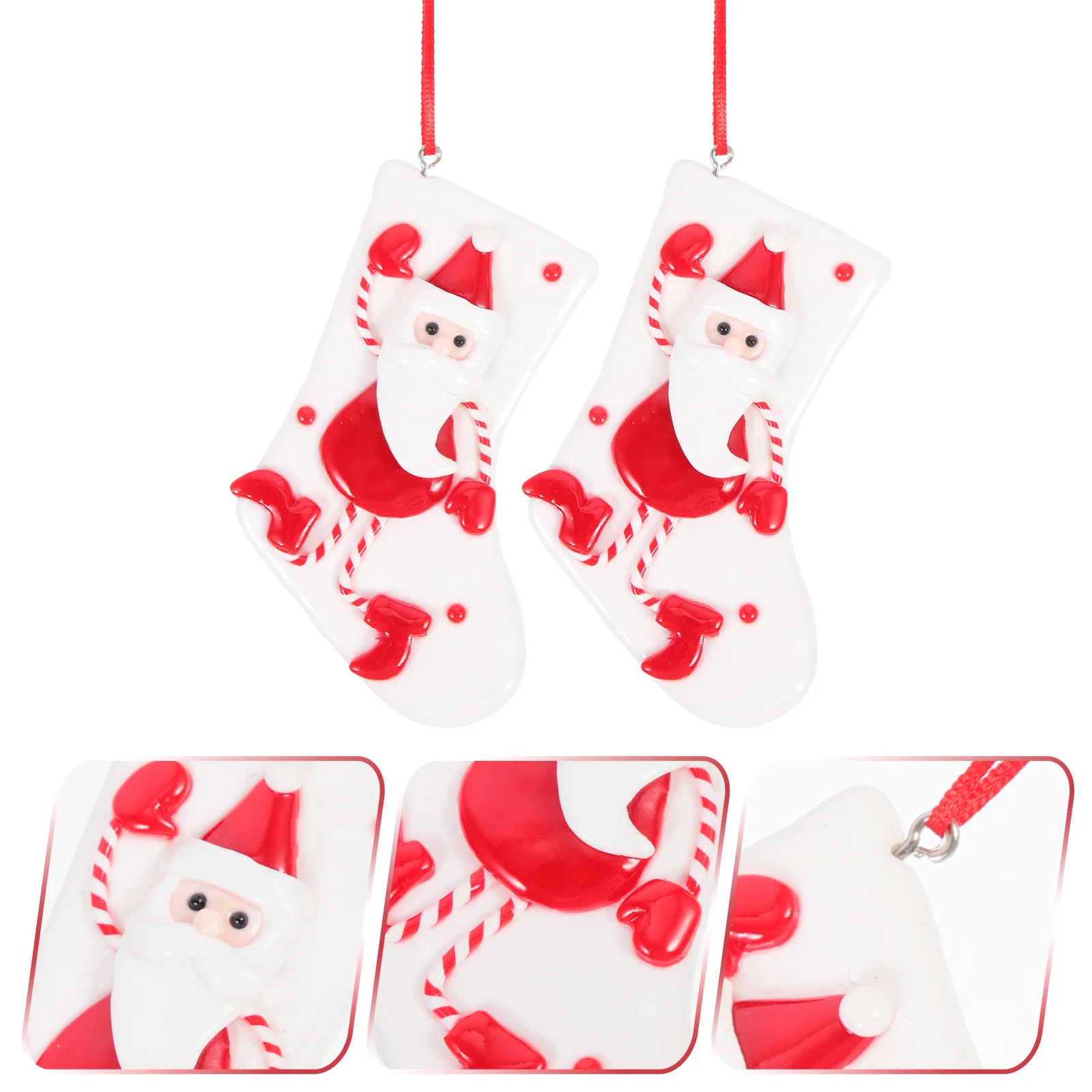 

2Pcs Christmas Tree Hanging Decorations Xmas Pendants Festive Xmas Party Scene Layout Home Christmas Decor Tree Hanging Ornament