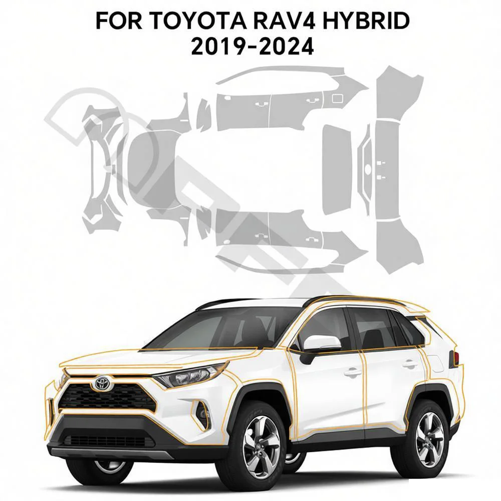 

9Mil TPU Paint Protection Film For Toyota RAV4 Hybrid XA50 2019-2025 Pre-cut PPF Clear Bra Car Body Anti-Scratch Resistant Cover