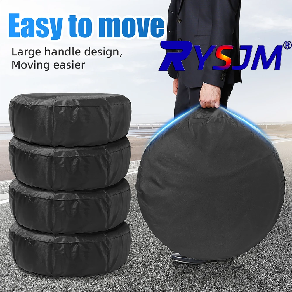 Universal Car SUV Tire Cover Case Spare Tire Wheel Bag Tyre Spare Storage Cover Tote Polyester Oxford 13-16inch/16-20 Inch