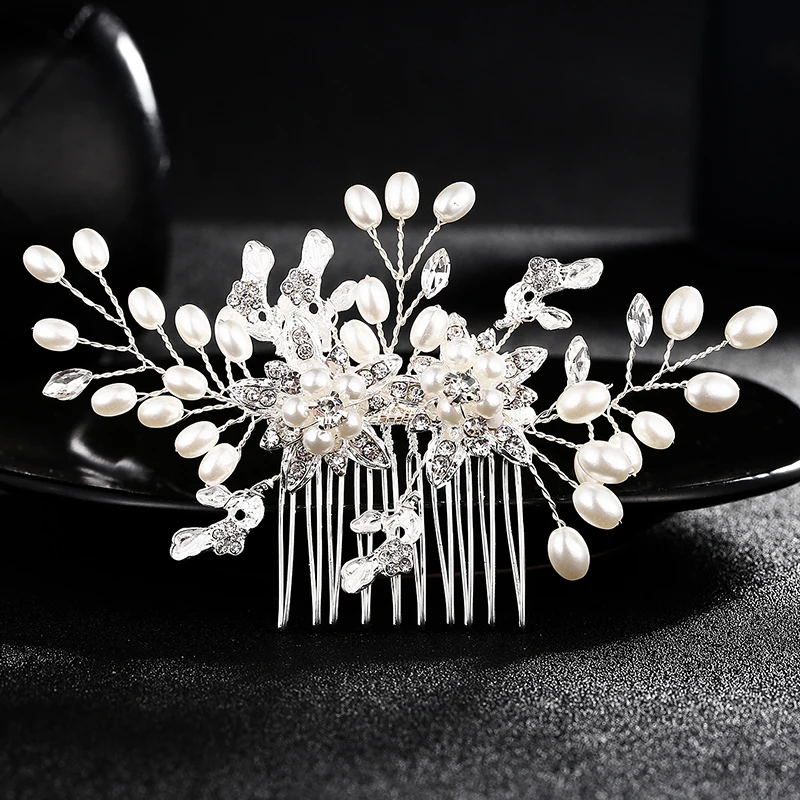 Bridal Wedding Hair Accessories Crystal gold Silver Color Hair Combs for Women Bride Headpiece Party Jewelry Bridesmaid Gift