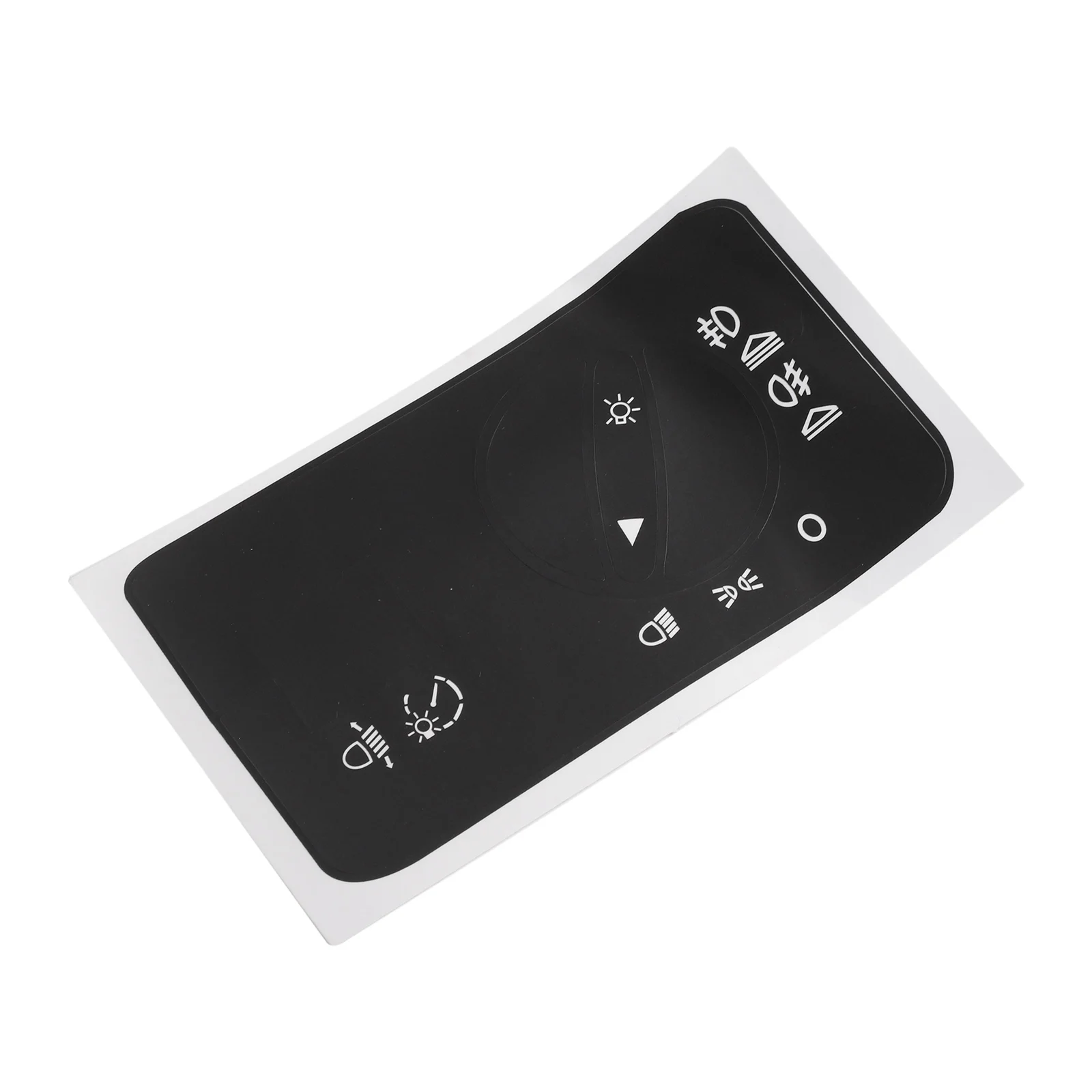 Car Maintenance High Grade Vinyl Light Switch Sticker Control Button Sticker Black Overlay Practical To Use Sunlight Resistant