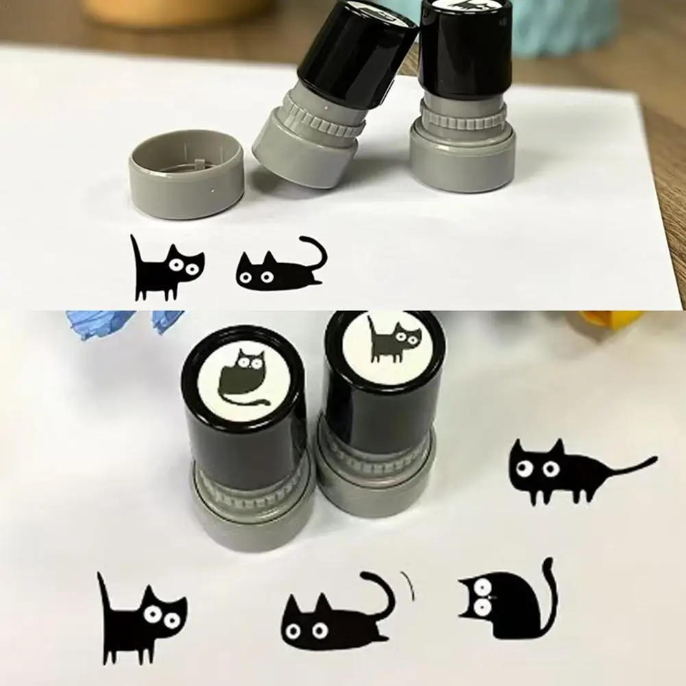 Штамп-«Черный-кот»-маленькая-вывеска-«Черный-кот»-штамп-в-ударе-учитель-поощряет-штамп-канцелярские-товары-счастливый-черный-меховой-кот-с-домашней-заданией