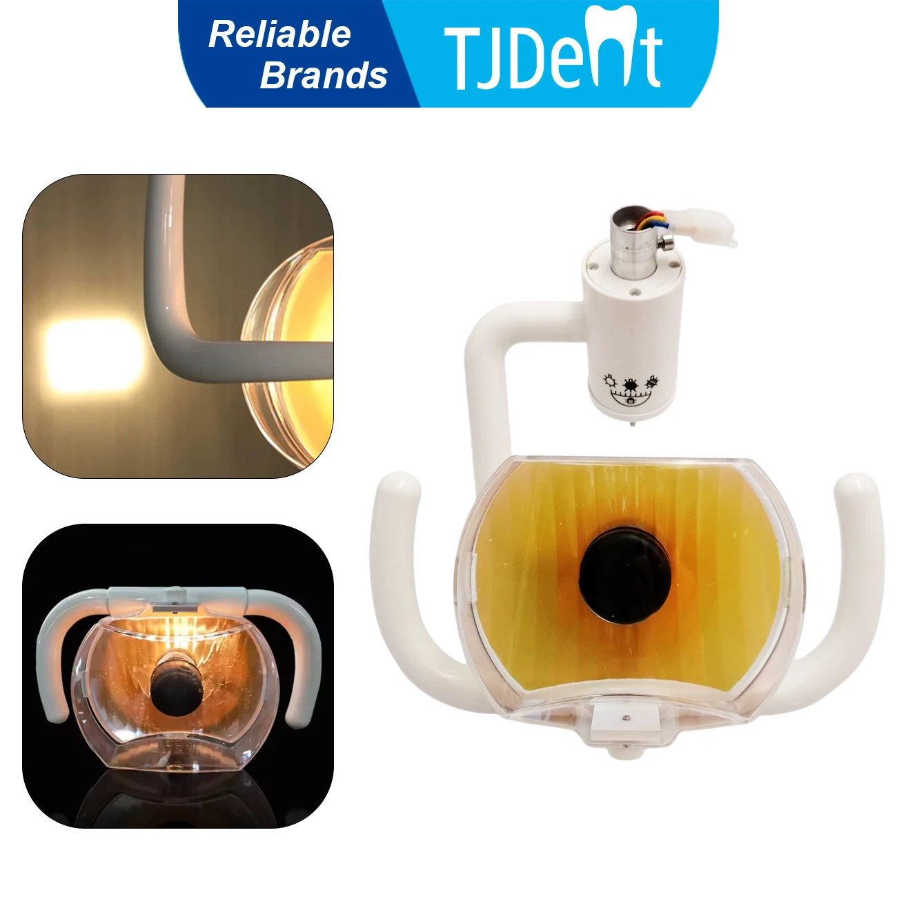 TJDent Dental Square Halogen Lamp Oral Light with Manual Switch For Dentistry Chair Unit Equipment Teeth Whitening Medical Tools
