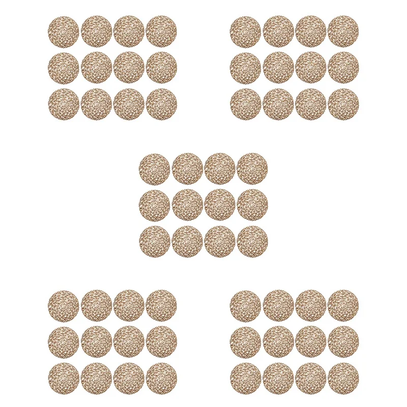 

ABAH-Round Paper Woven Placemats,Decorative Rope Mesh Place Mats For Dining, Party And Wedding 60PCS