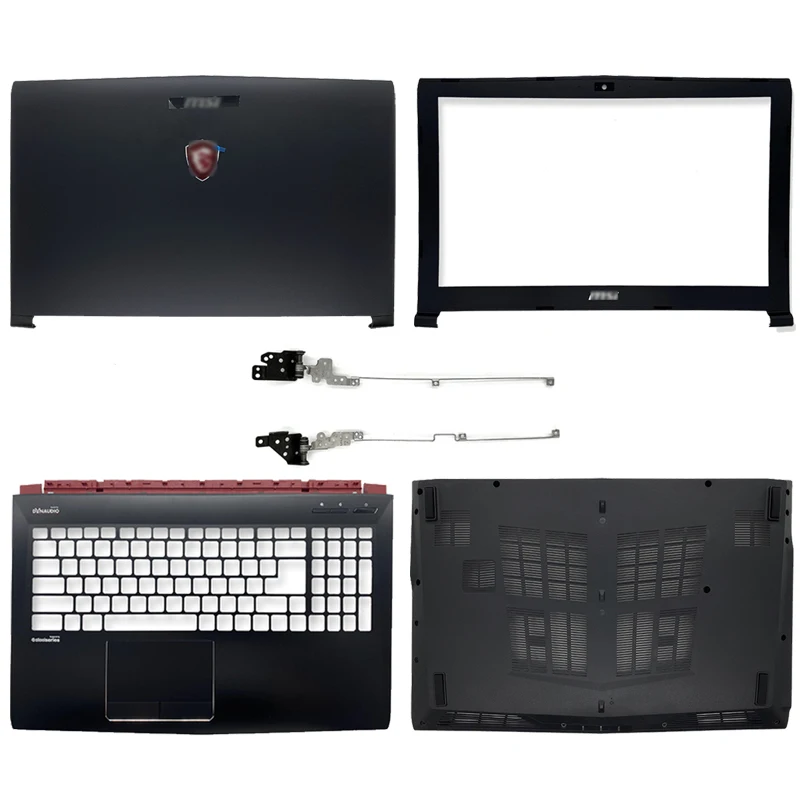 

New portable lcd back cover/front frame/hinges/handrest/bottom case for msi gp62 6qg gv62 gl62 6qf gp62mvr MS-16J9 gp62mvr gl62m