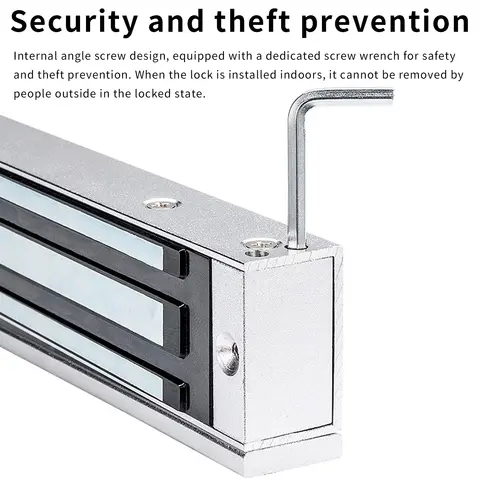 DC12V Single Door Surface Mounted Magnetic Lock 60KG/180KG/280KG Access Control Electromagnetic Lock With Signal Feedback