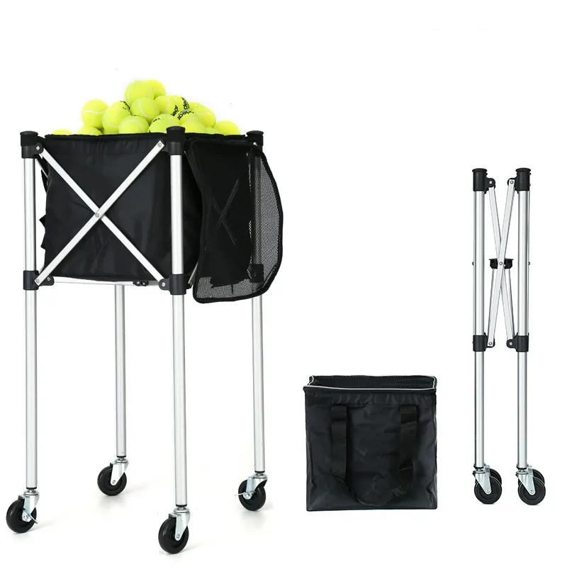 

Pro Tennis Ball Cart Basket Hold Up 160 Tennis Balls Premium Practice Pickleball Baseball Hopper with Wheels Sport Teaching Cart