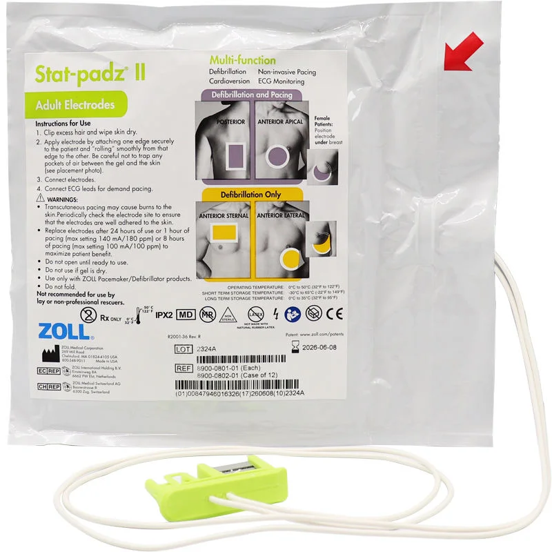 Original Zoll Stat-Padz II PLUS Multi-Function Electrode Pad 8900-0801-01 adult and 8900-0810-01 child AED Electrodes