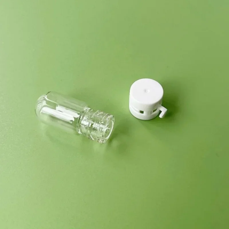 5/10/20Pcs 1.5/5ml Tear Off Mini Glass Bottles for Makeup Remover Essential Oil Essence Skin Care Portable Travel Kit Sample Jar