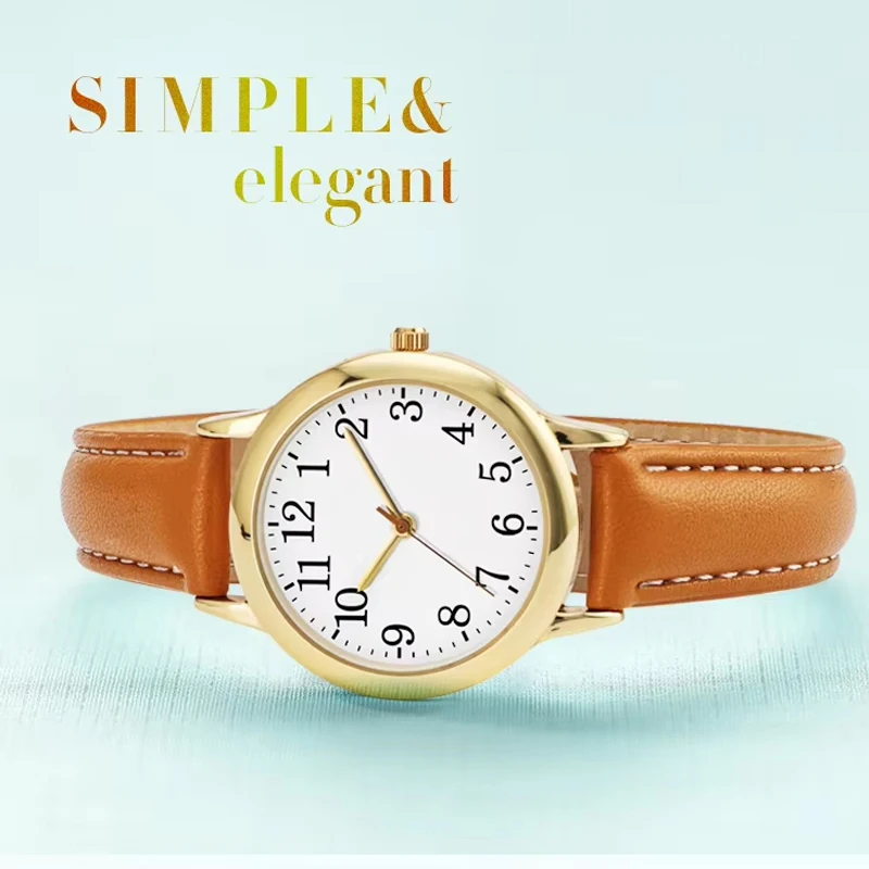 Классические кварцевые кожаные часы для женщин, девочек, офисный браслет, наручные часы, дешевые 31 мм, аналоговые Relojes De Lujo Para Mujer