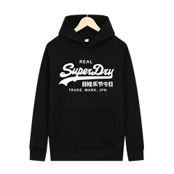 UK Superdry Uimate Dry Men's New Autumn/Winter Hoodie Trendy Brand Sweatshirt Wool Couple Top Hoodie Hip Hop Street Apparel