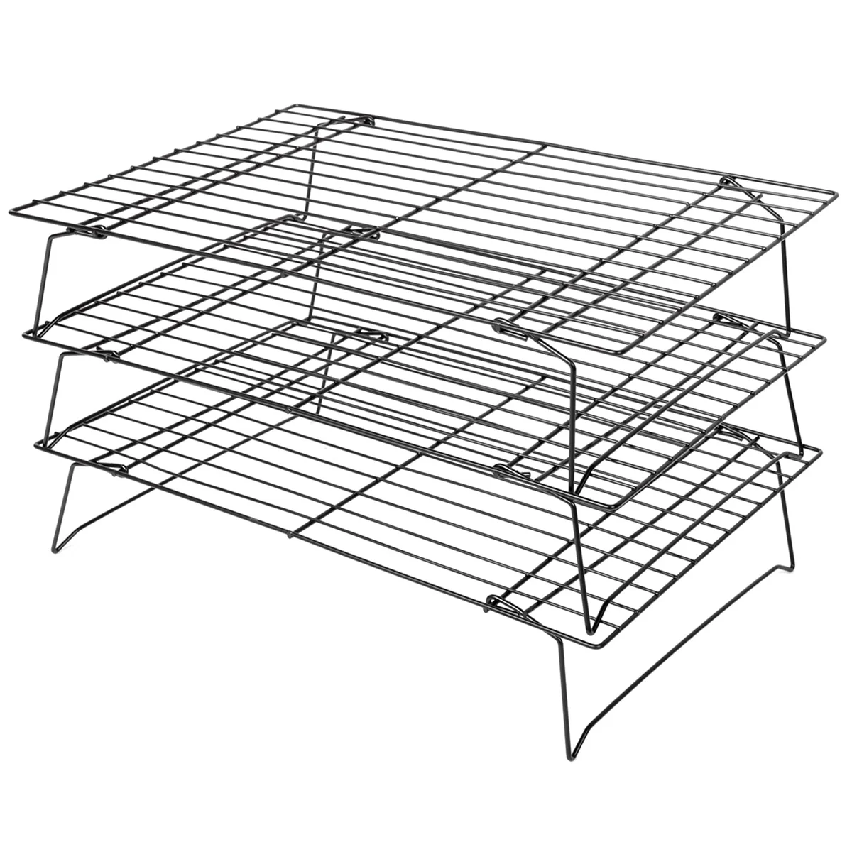 3 Layers Stackable Cooling Rack Metal Cake Cookie Biscuits Bread Cooling Rack Net Mat Holder Dry Cooler for Cooking