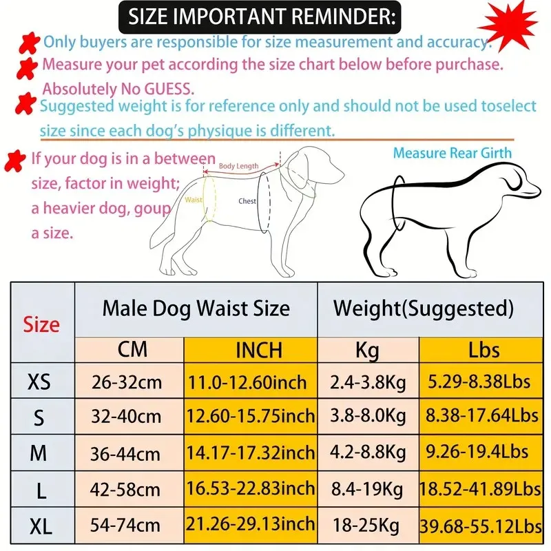 BIAI Anti-Side Leak Dog Male Diaper Reusable Physiological Pants Sanitary Underwear Belly Band Nappies Cloth Cotton Diaper Wraps
