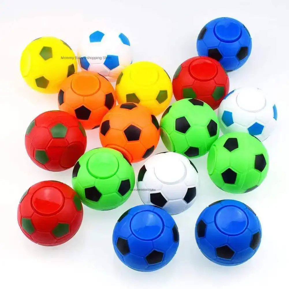 1Pc Mini Voetbal Draaibare Fidget Spinners Bal Speelgoed Voor Kinderen Voetbal Thema Verjaardagsfeest Gunsten Stress Verlichting Speelgoed