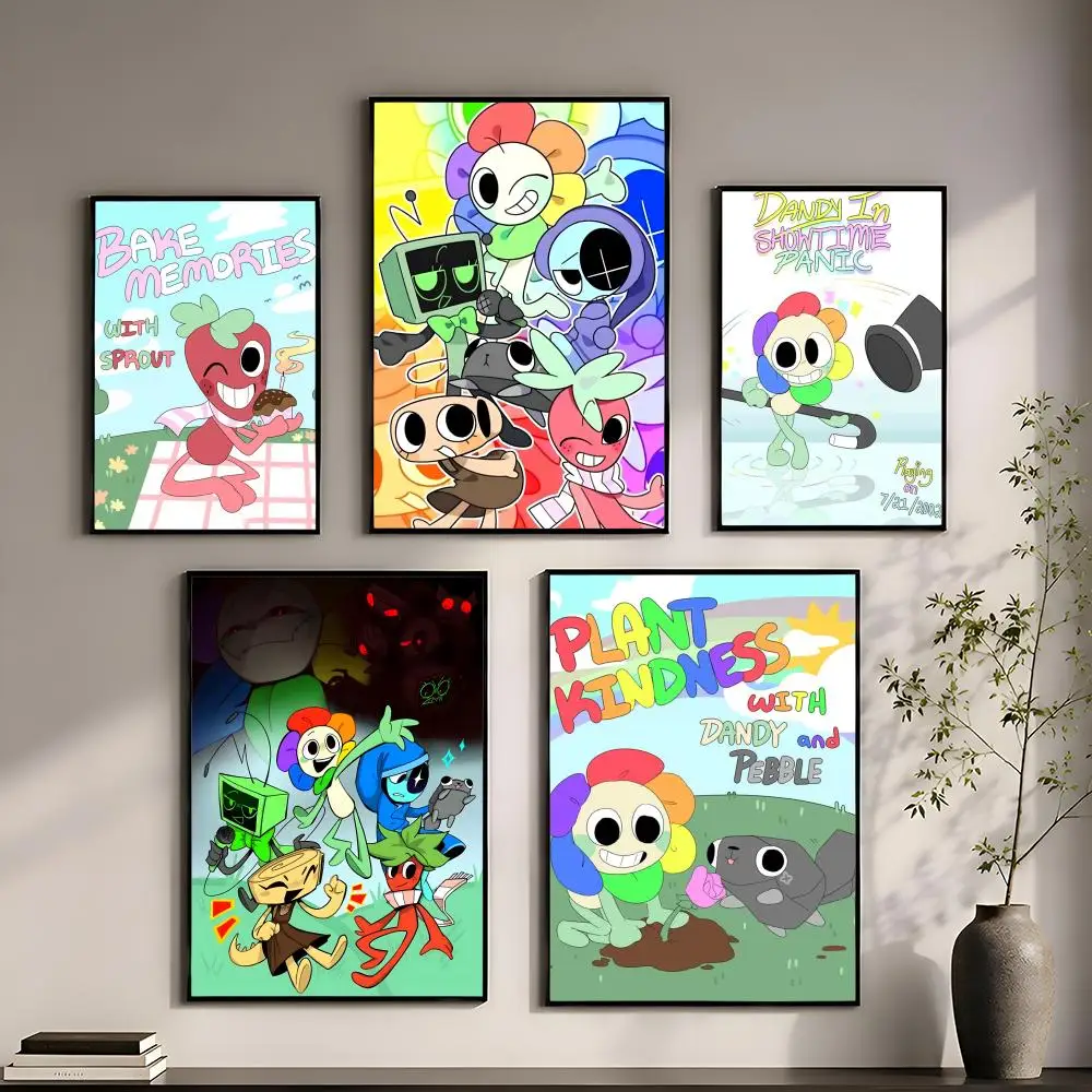 Game D-Dandys World Poster Perfect Sticker Self Adhesive for Office Home Theater Wall Art Decor Fancy Gift
