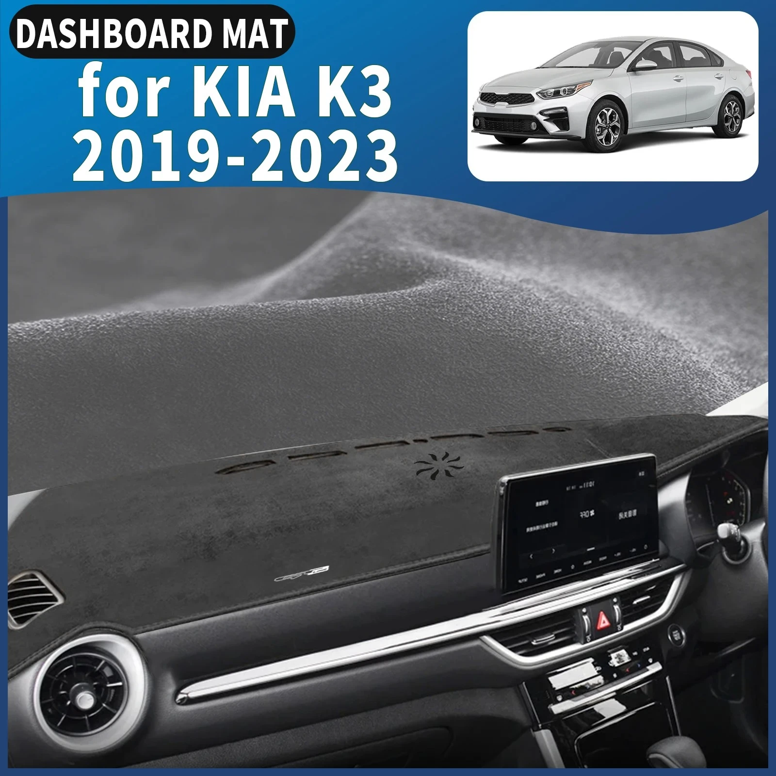 

fit for KIA K3 2019 2020 2021 2022 2023 GT Dashmat Dashboard Cover Pad DashMat Sunshade Car Accessories Protective Carpet