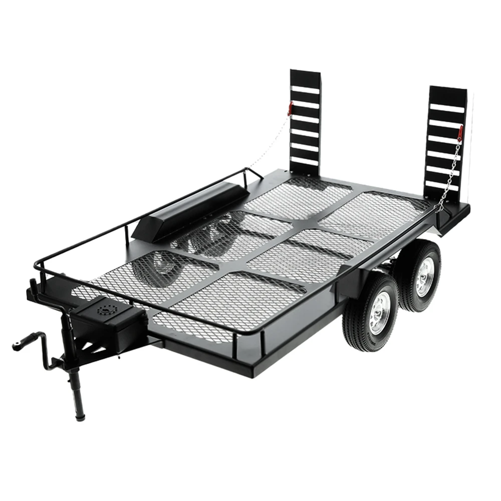 

Metal Dual Axle Trailer Kit for 1/10 RC Crawler Car TRX4 -6 Axial SCX10 Redcat GEN8 SMT CC01