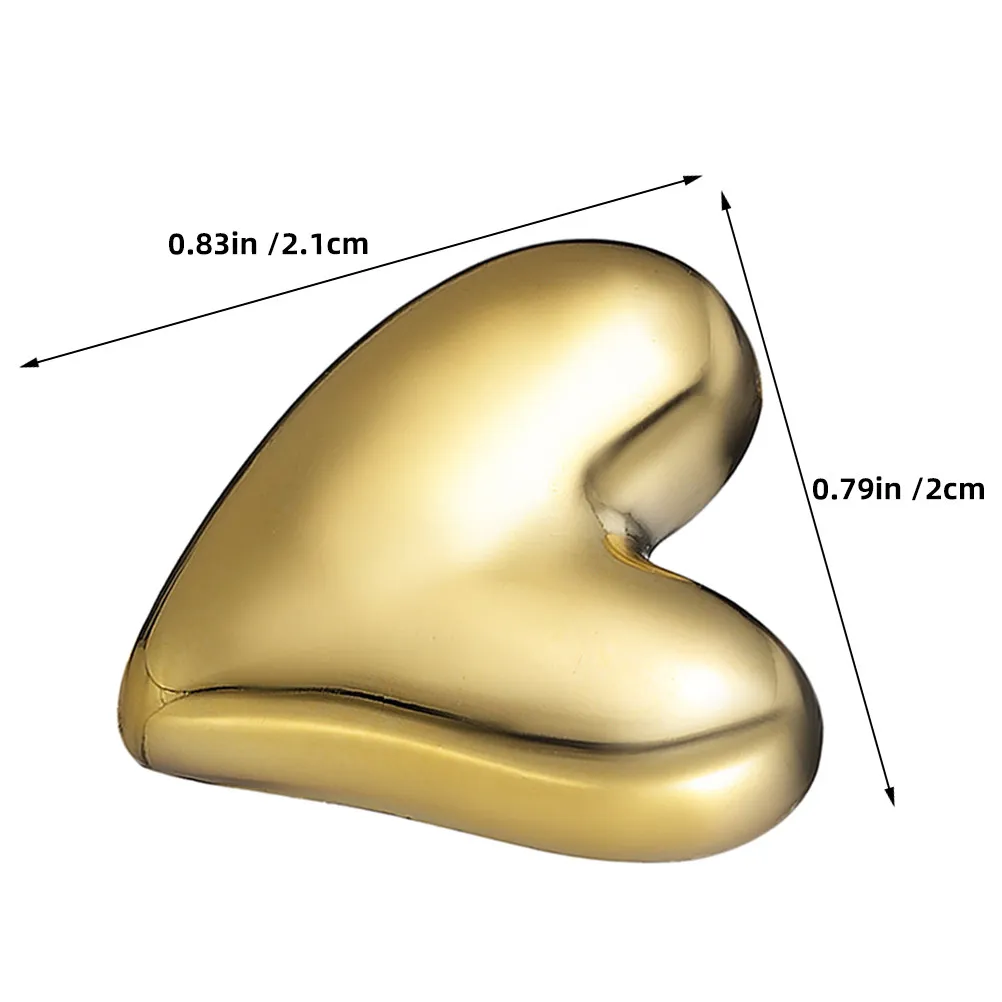 20Pcs Love Heart Decorative Magnets Gold Silver Heart Shaped Fridge Magnets for Refrigerator Locker Whiteboard Kitchen Office