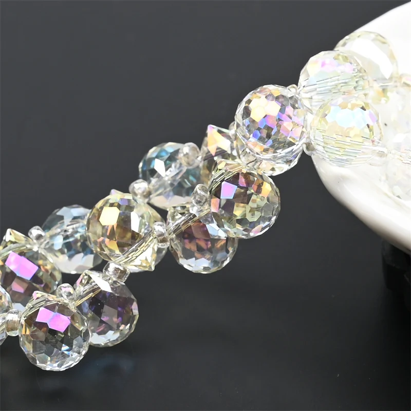 Österreich AB Farbe Kristall Erdbeere Perlen 10*8mm Glänzende Facettierte Glas Perlen für Schmuck Machen DIY Hochzeit Kleid zubehör