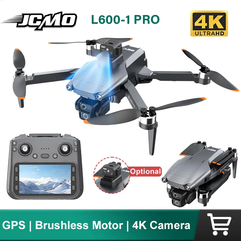 

JCMO L600-1 PRO 4K Camera Drone Professional HD Dual Cemara GPS Intelligent Positioning Brushless Motor LCD Remote Quadcopter