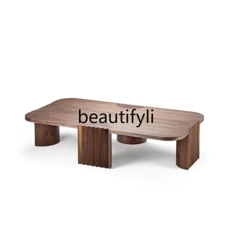 

ss25 Nordic retro old solid wood coffee table simple homestay designer ash wood tea table Japanese wabi-sabi wind tea table