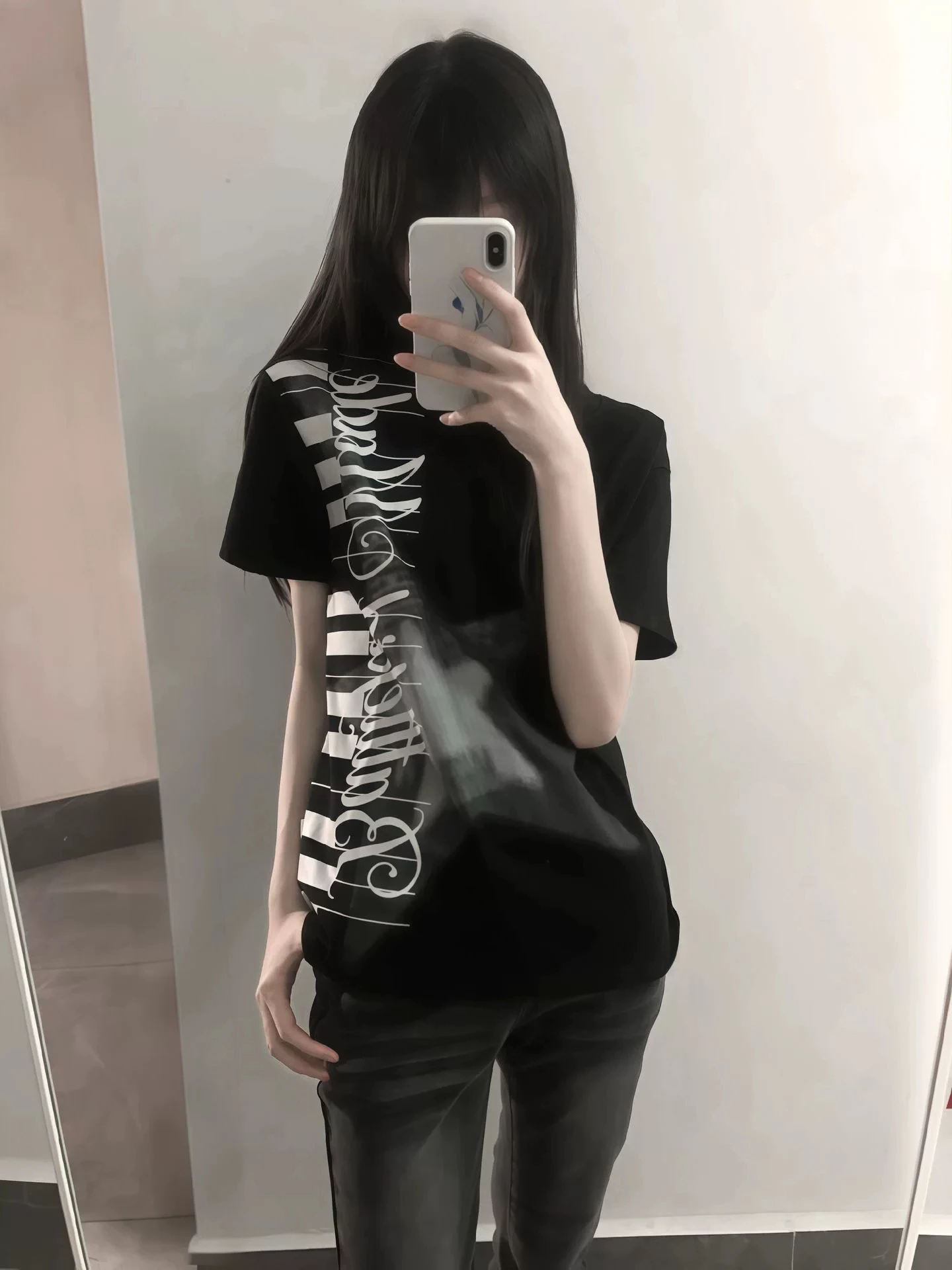 American Retro White Guitar Print Short Sleeve Slim Fit T-Shirt Women Summer Y2K Millennium Subculture Top Shoulder Width